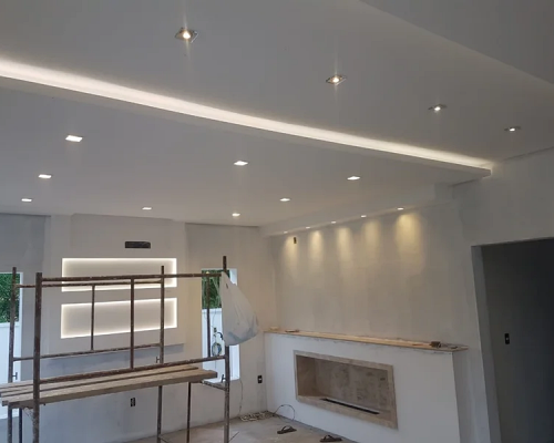 Sanca invertida + nicho em drywall
